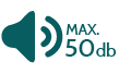 Sonido máximo: 50 decibelios